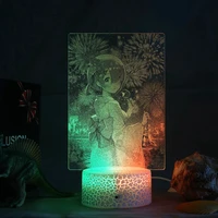 anime re zero starting life in another world led lamp dual color for room decoration birthday gift manga rem two tone led light