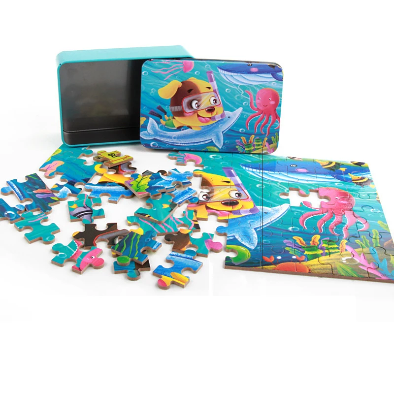 Деревянная головоломка с железной коробкой 60 шт./кор. 12 Китайский Зодиак