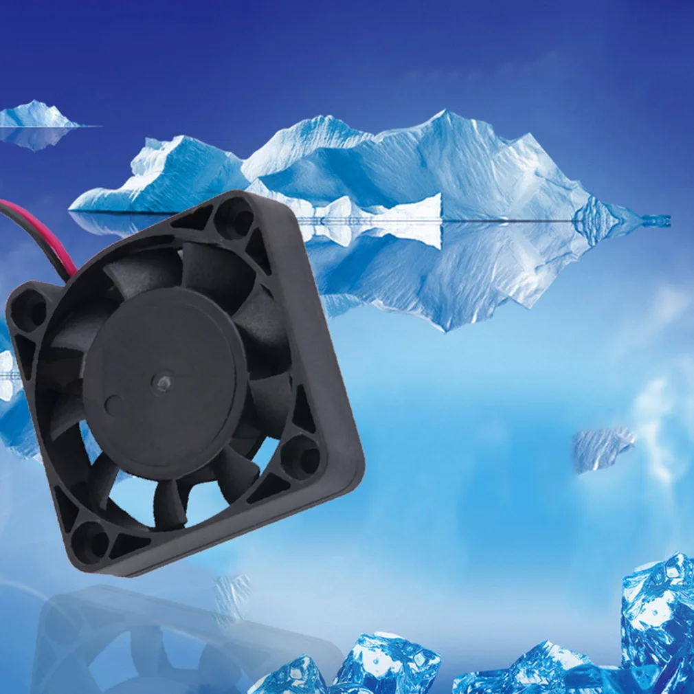 Охлаждающий вентилятор DC 12 В 40 мм с 2 контактным разъемом пластиковый охлаждающий