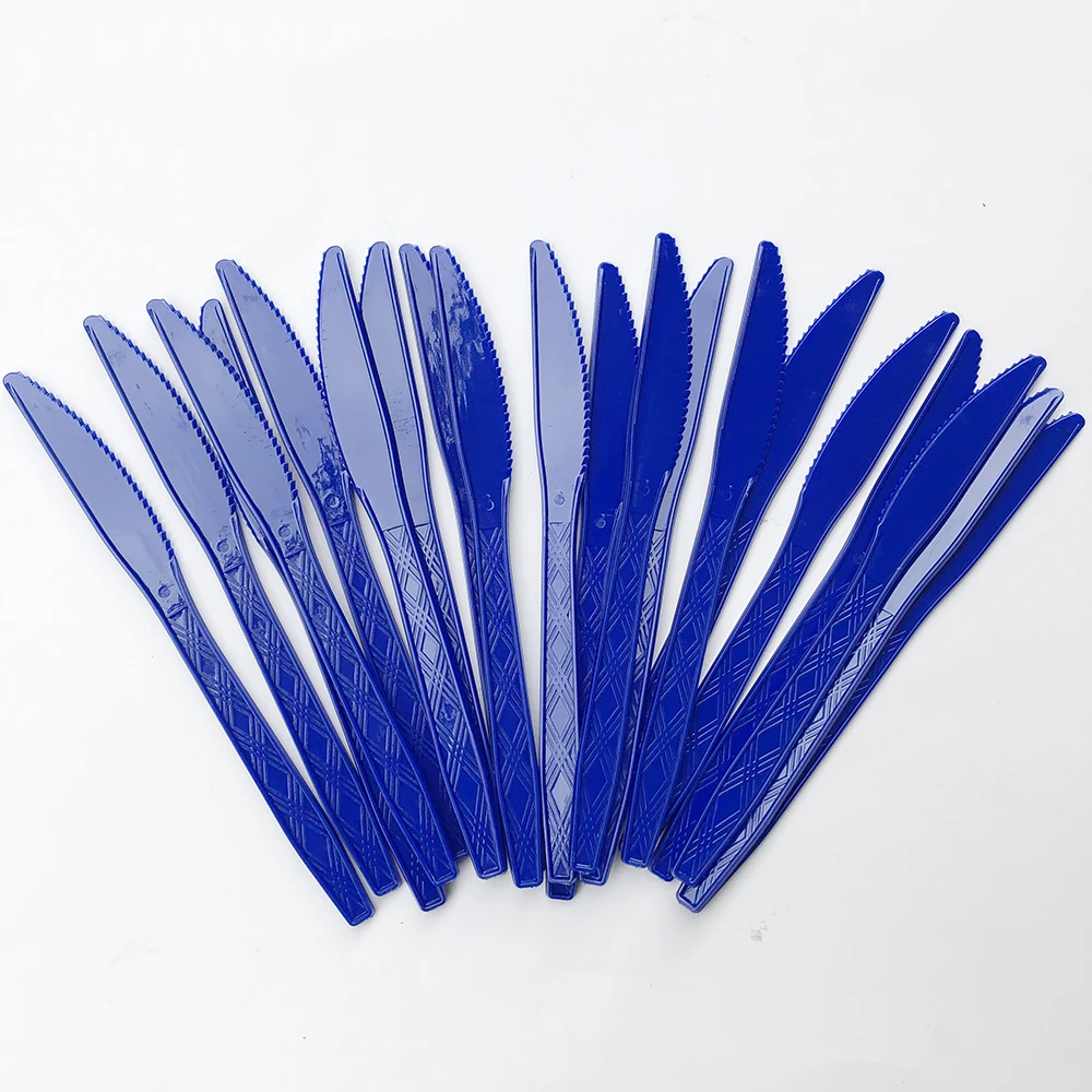 Набор столовых приборов из Королевского синего пластика 20 шт. столовые приборы