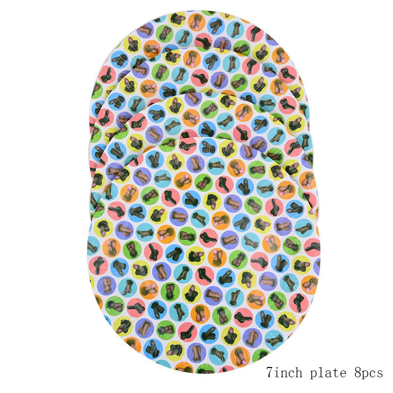 7inch plate 8pcs 10 шт холостяцкие вечерние латексные воздушные шары для пениса, вечерние украшения для невесты - Цвет: 7inch plate 8pcs