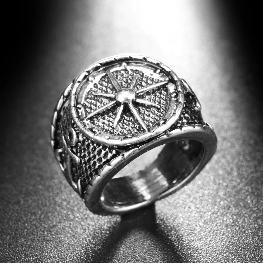 

VIMIO Rudder Anchor Ring 316L Stainless Steel Jewelry Spade Skull Ring Band Party Biker Anchor Ring