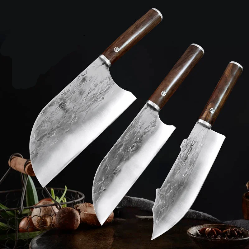 

Forged Kitchen Knife Stainless Manganese Steel Meat Slices Butcher Knife Hammer Cut Dual-purpose Knife Kitchen Knives