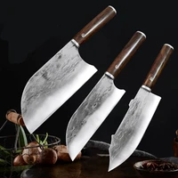 forged kitchen knife stainless manganese steel meat slices butcher knife hammer cut dual purpose knife kitchen knives