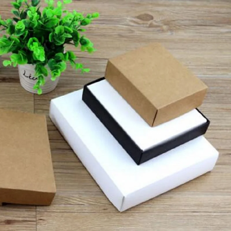 Коричневая Картонная коробка из крафт-бумаги 350 г/м2 ручная упаковка подарочные