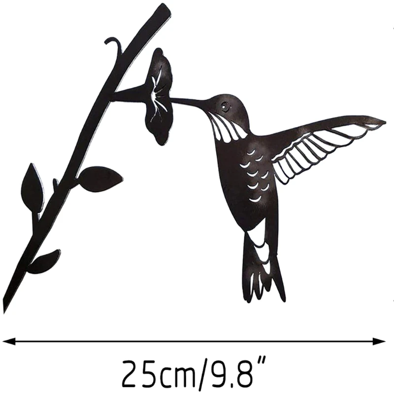 

Hummingbird Metal Bird Art Decoration for Yard Tree Ornament Garden Bird Silhouette Stake Sign