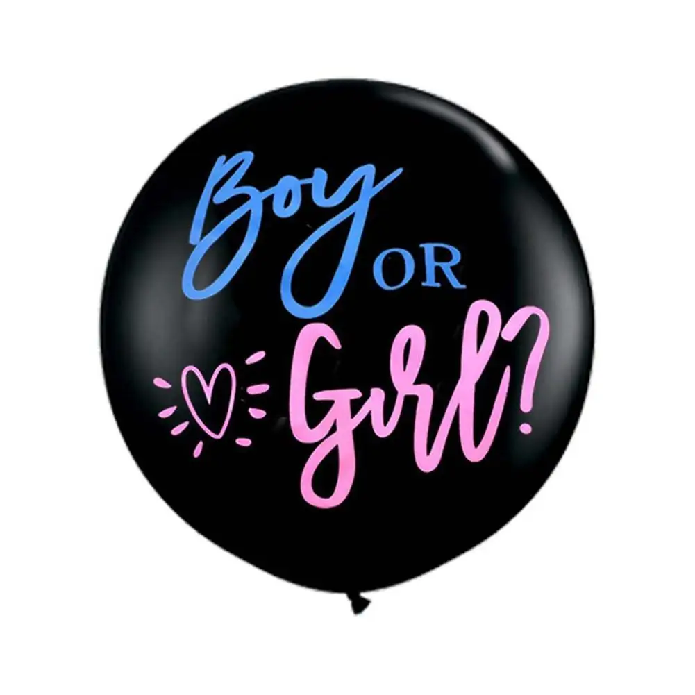

1 Set Boy Or Girl Balloon Gender Reveal Baby Shower Gender Home Ballon Reveal Party Birthday Confetti Decoration Latex Blac Y0G3