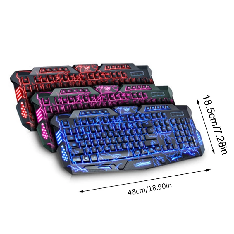 

Wired Gaming Keyboard LED Illuminated Backlight Keyboard for Computer PC Laptop