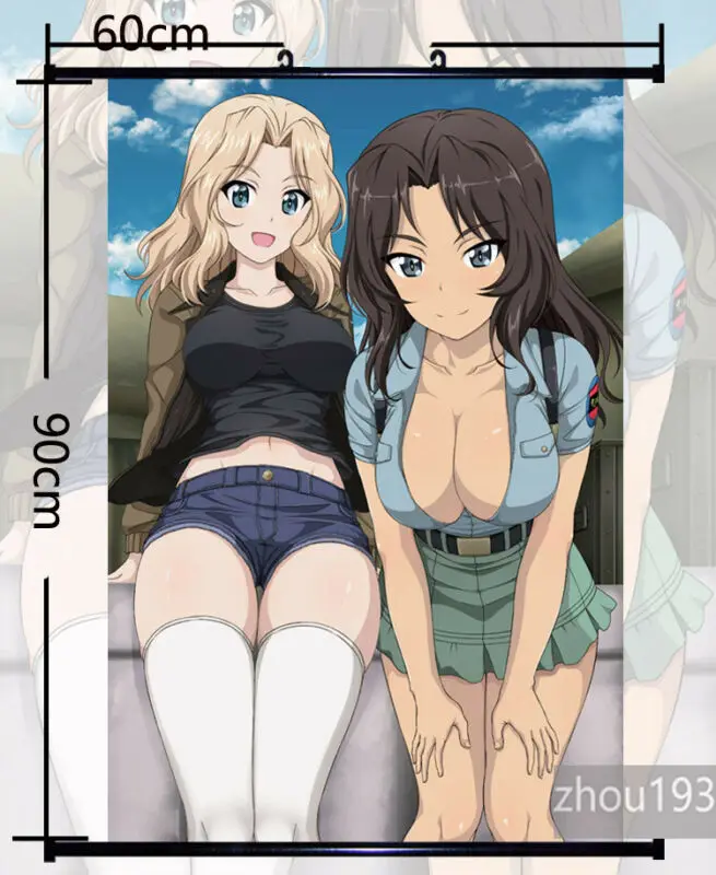 Аниме GIRLS und PANZER Elle настенный свиток домашний постер праздничный подарок 60*90 см