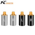 2 шт.1 пара энтузиастов Джек LR MMCX черныйСеребристые наушники контактный разъем для Shure ED5 SE535 Позолоченный разъем