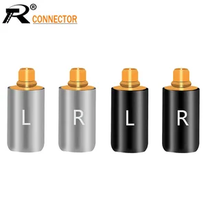2 шт.1 пара энтузиастов Джек LR MMCX черныйСеребристые наушники контактный разъем для Shure ED5 SE535 Позолоченный разъем