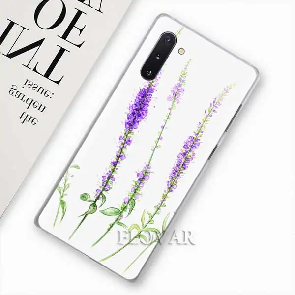 013 Акварельный цветок Одуванчик Лотос Лаванда Чехлы для samsung Galaxy Note 10 S10 Plus 5G S10e A30 A40 A50 A60 A70 M40 жесткий чехол - Цвет: 013