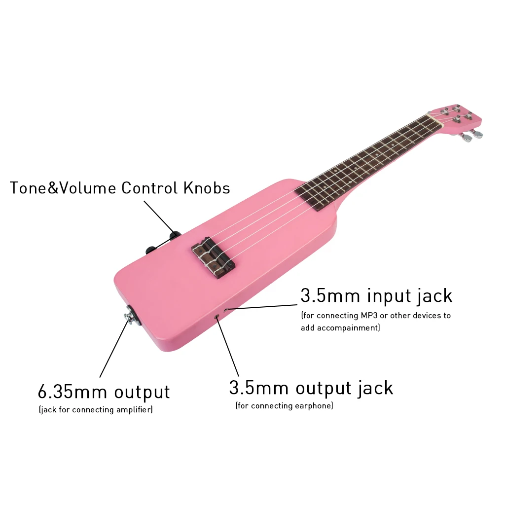23 Inch Ukulele Kit Okoume Electric Ukulele With Free Gig Bag Hawaii Guitar Strap enlarge