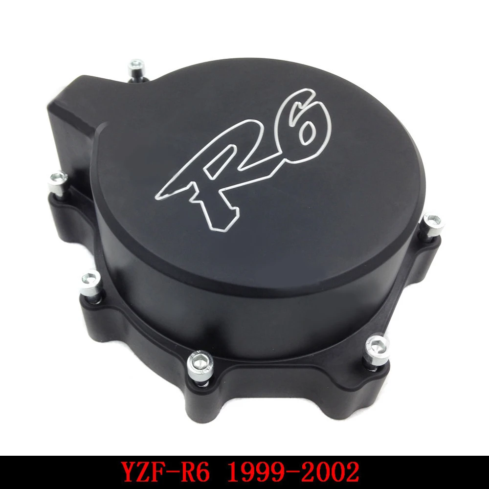 Подходит для Yamaha YZFR6 YZF R6 1999 2000 2001 2002 крышка статора двигателя мотоцикла черная