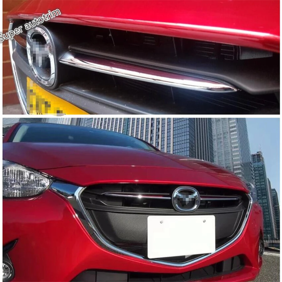 

Chrome Exterior Refit Kit Front / Rear Fog Lights Lamps / Handle / Bowl / Grille Strip Cover Trim For Mazda 2 Demio 2015 - 2019