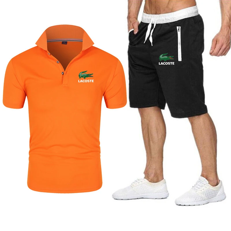 

2021 Summer Casual Beach Shorts+POLO Shirt Sets Brand Yes Boss Men T shirt Funny Harajuku Tops Tshirt Streetwear Hip-Hop Polo