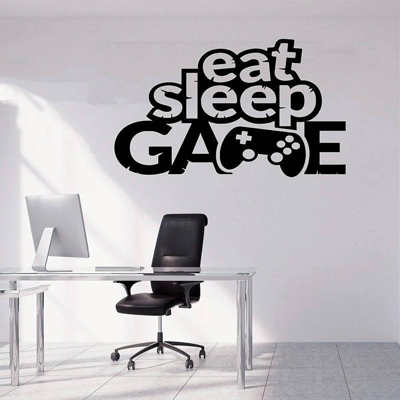 

Game decal gamer wall sticker eat sleep game decal home decor video gamer gift game room decor for kids room sticker C5063