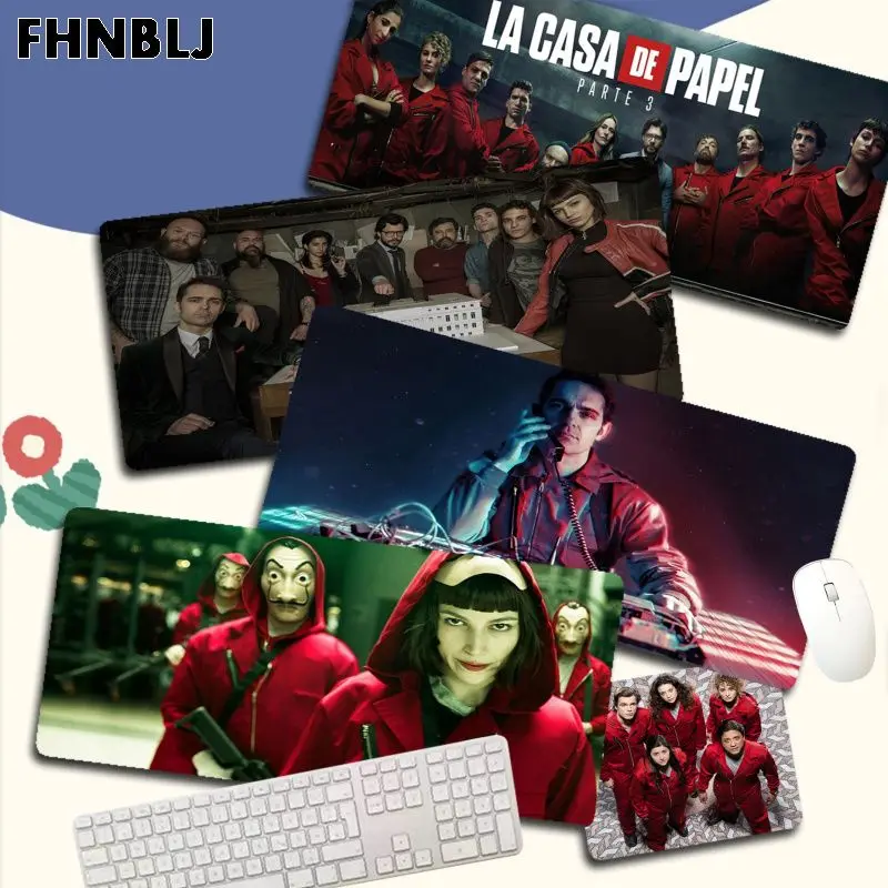 

La Casa De Papel Speed Mice Retail Small Rubber Mousepad Size For Large Edge Locking Speed Version Game Keyboard Pad