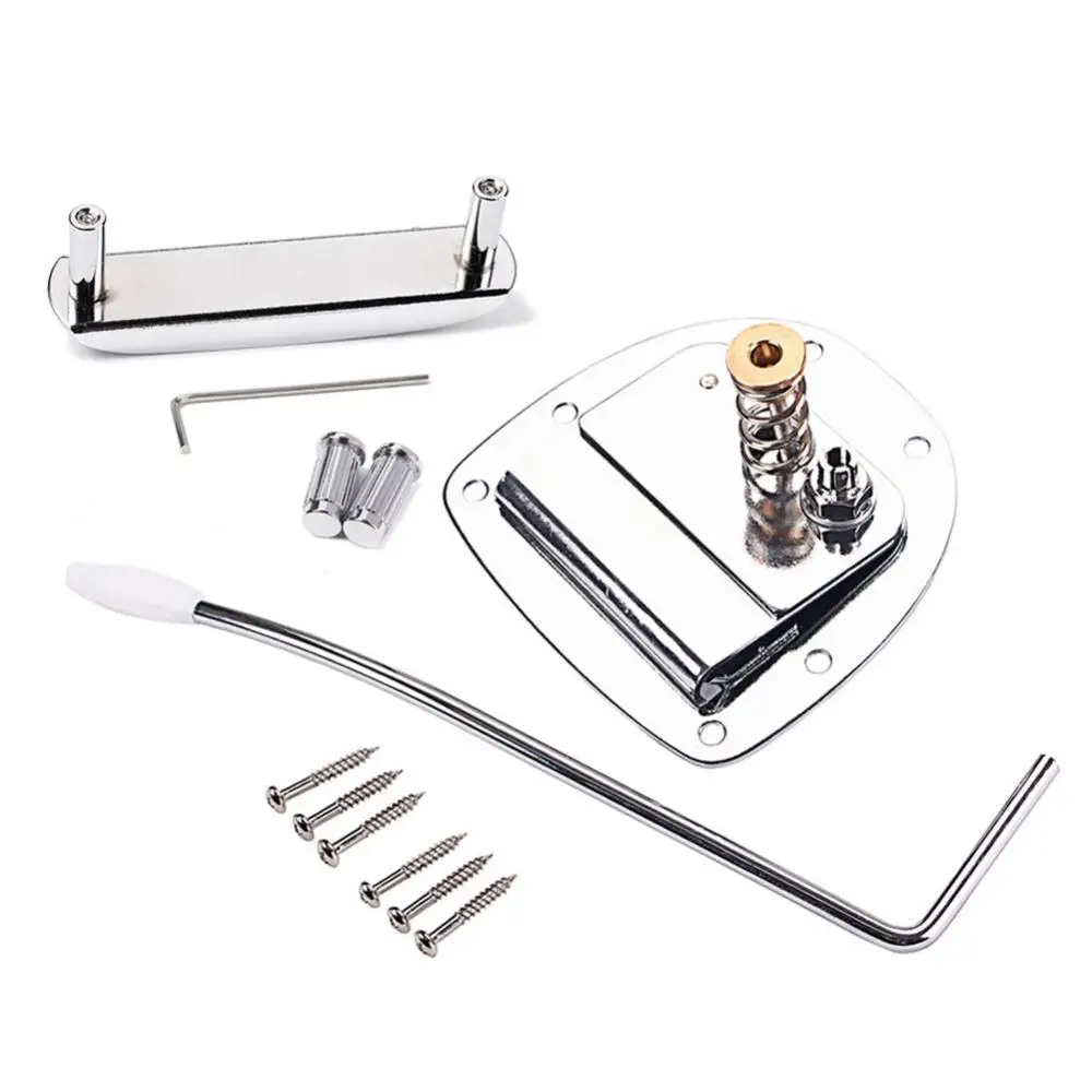 

Metal Guitar Bridge Guitar Accessories Replacement Set Tremolo Bridge Set for Mustang Jazzmaster