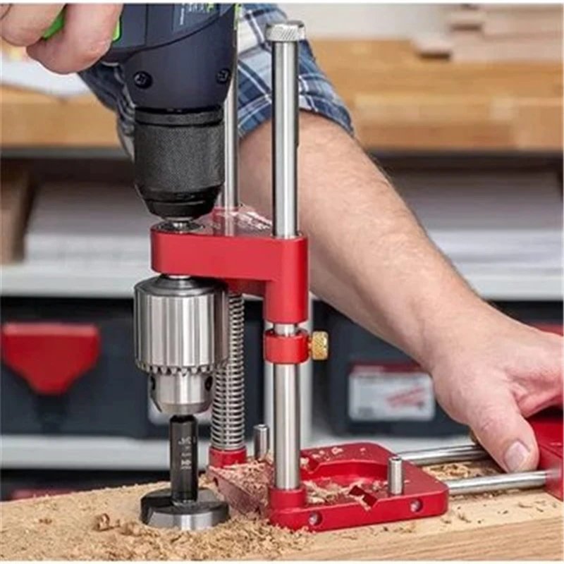 

Drill Locator Hole Drill Guide Dowel Jig Convenient Labor Saving Alloy Steel Woodworking Drilling Template Guide Tool for Home