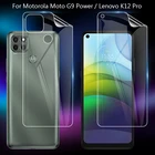 Для Motorola Moto G9 Power  Lenovo K12 Pro прозрачная ТПУматовая Гидрогелевая полная защитная пленка для экрана с защитой от отпечатков пальцев