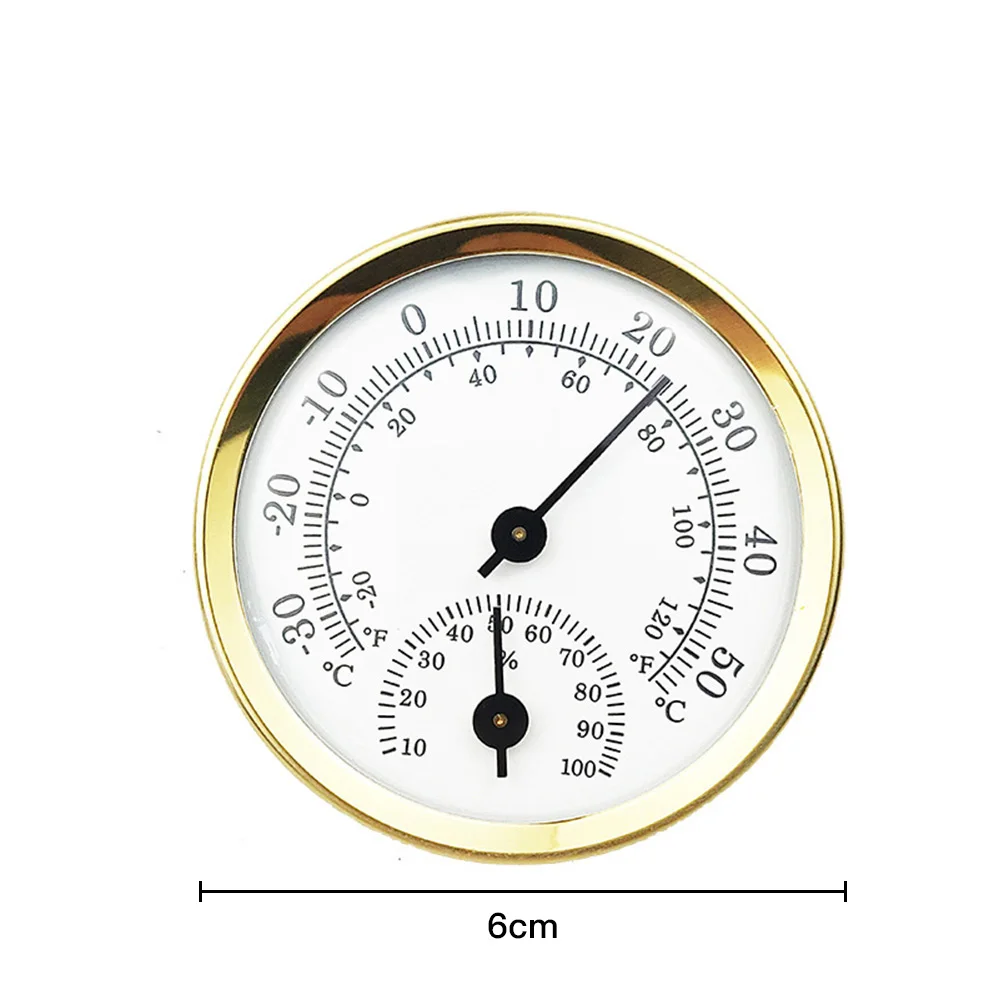 

Mini Alloy AluminumThermometer Hygrometer for Sauna Room Temperature Humidity Meter Household Indoor Thermometer Merchandises