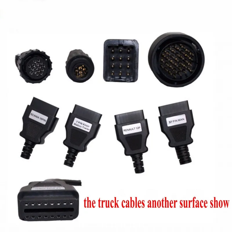Лучшие кабели для грузовиков OBD OBD2 Полный комплект 8 грузовых кабелей delaksi vd ds150e cdp