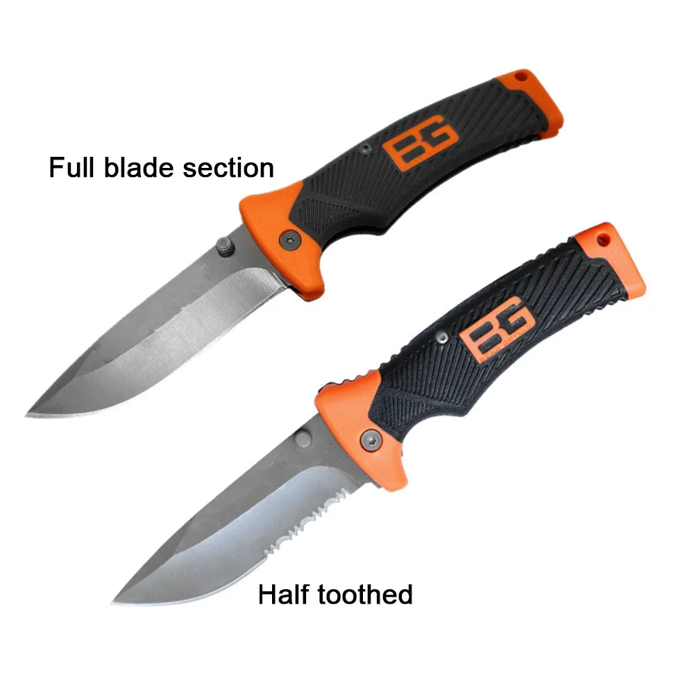 

Gerber Fixed Blade Bear Grylls Survival Knife 4.8"Combo Blade, Rubber Grip Handle Straight Knife Gift Knife Sheath & Gift Box