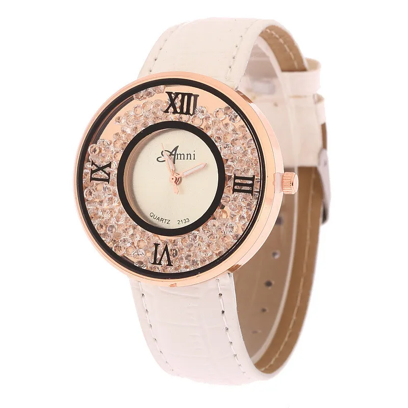 

New arrival Brand Fashion Women Rhinestone Watches Luxury Leather Women Dress Watch Quartz Watches Relogio Feminino 2019 clock