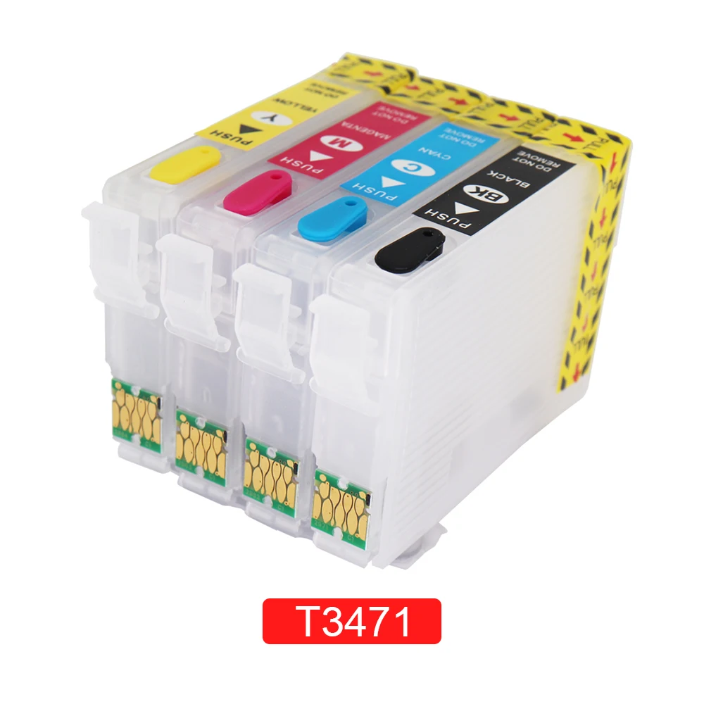 Для Epson T34XL T3471 T3474 многоразовый чернильный картридж с ARC чипами для Workforce Pro WF 3720 3725