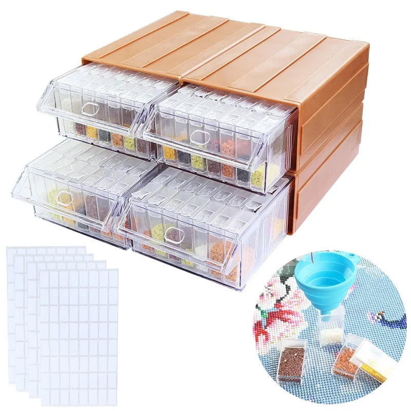 

Diy Diamond Painting Storage Box Detachable Storage Container Boxes Drawers Diamond Painting Accessories with Individual Bottle