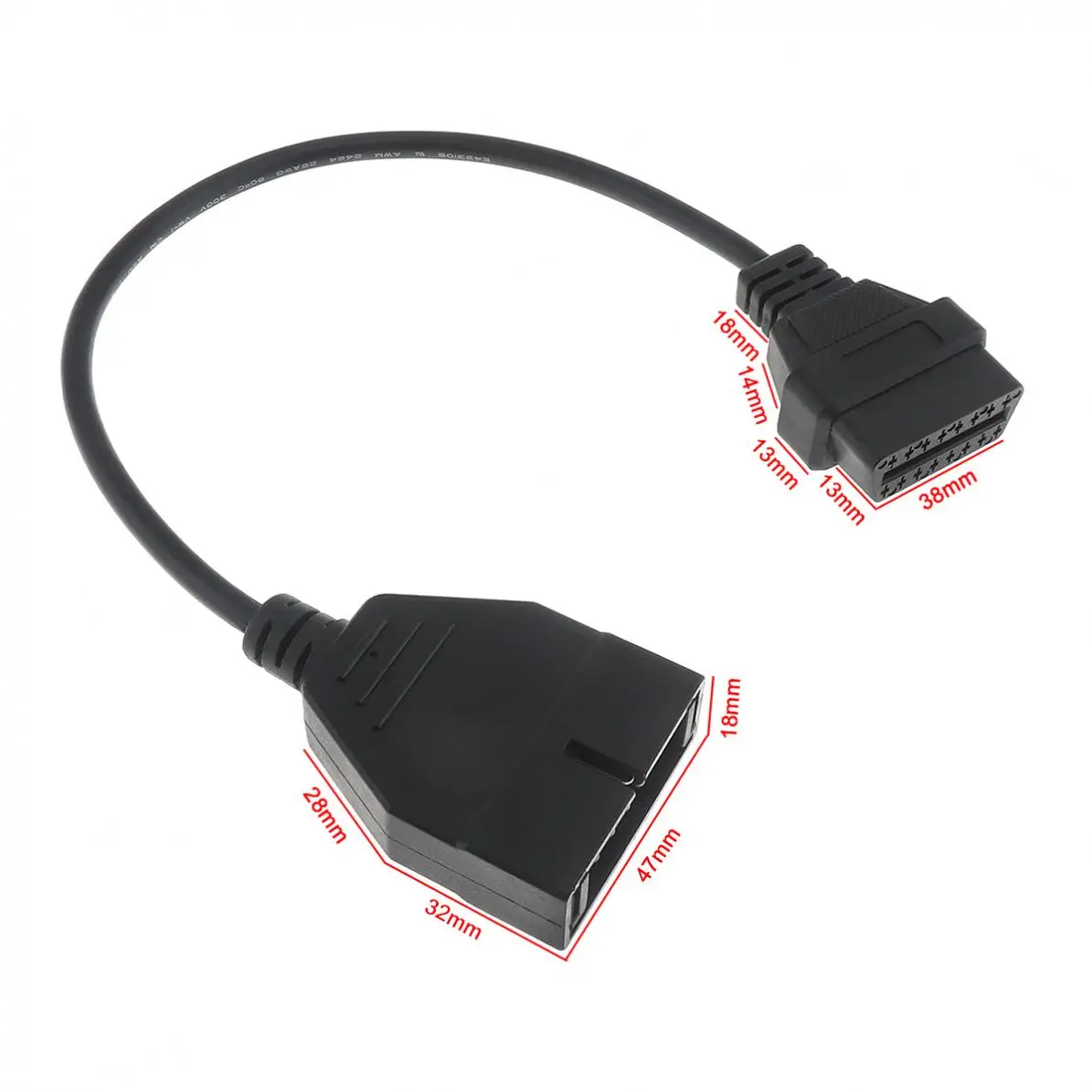 OBD-II OBD-I 12 Pin прочный пластиковый и металлический материал штырь до 16 Женский
