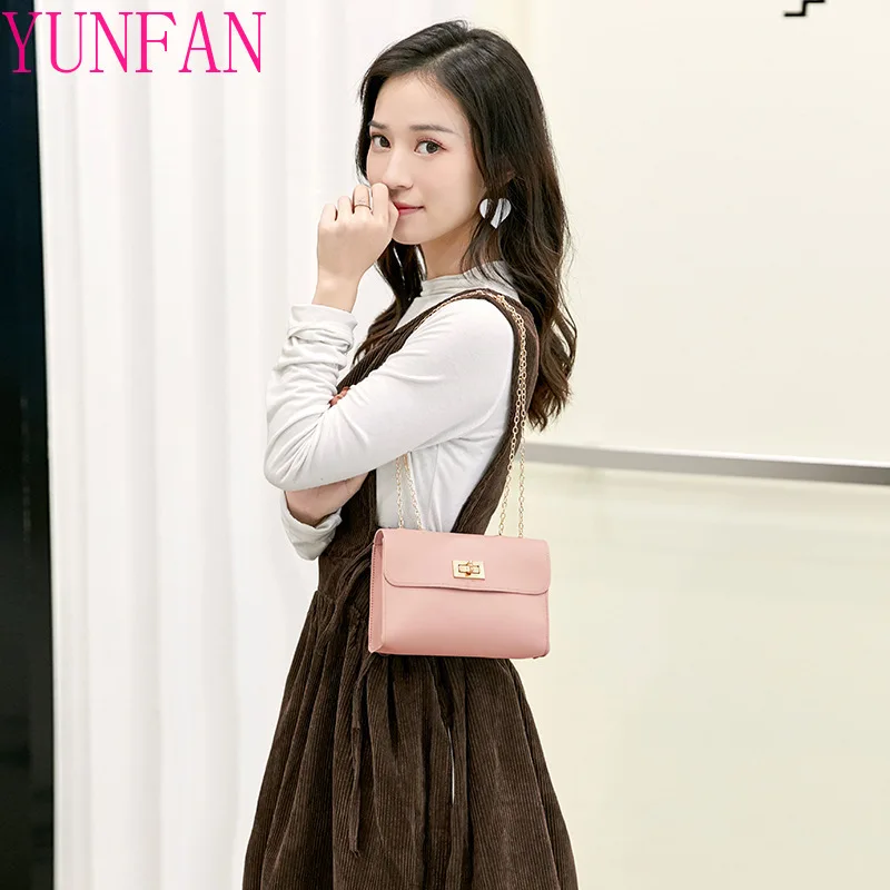 

Из искусственной кожи в Корейском стиле; Женская сумка замок небольшой площади сумка дикая мобильный телефон сумки Mochila Mujer