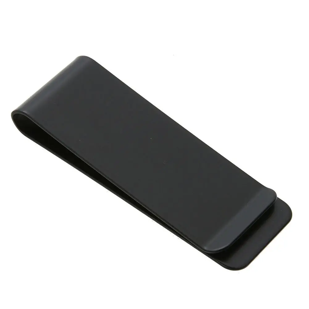 

Black Metal Stainless Steel Money Clip Holder Folder Collar Clip