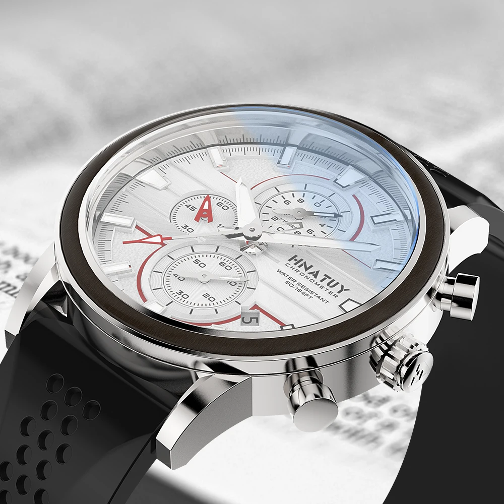 Мужские часы Hnatuy водонепроницаемые кварцевые из нержавеющей стали мужские с