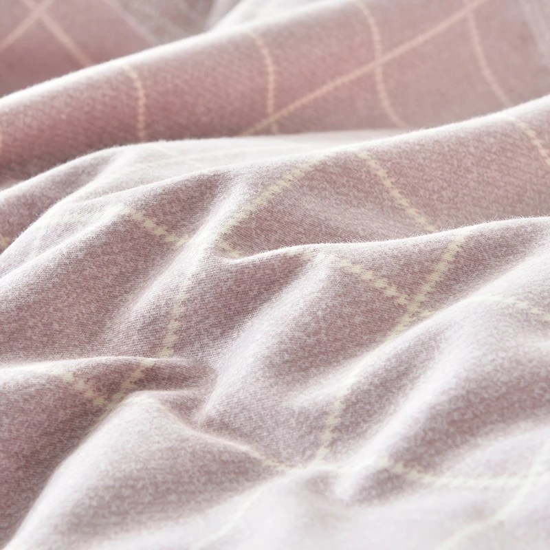 100% чистый хлопок мягкая простыня шикарная в клетку с цветочным рисунком queen King size