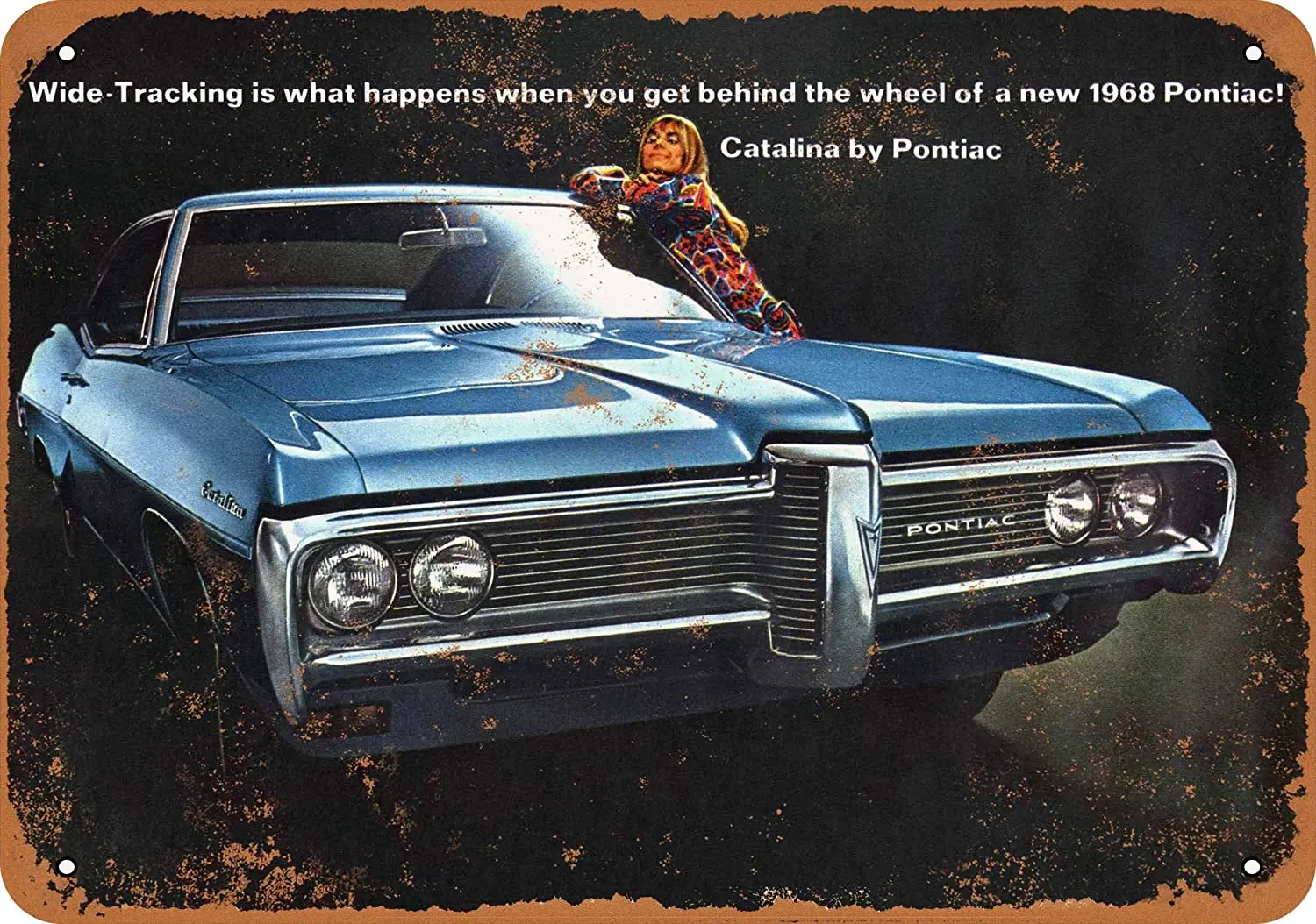 

WallColor 8*12 металлический знак 1968 Pontiac Catalina винтажный вид