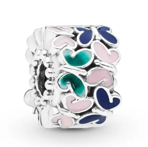 

Genuine 925 Sterling Silver Charm Pretty Butterfly Arrangement Clip Beads Fit pandora Women Bracelet & Necklace Diy Jewelry