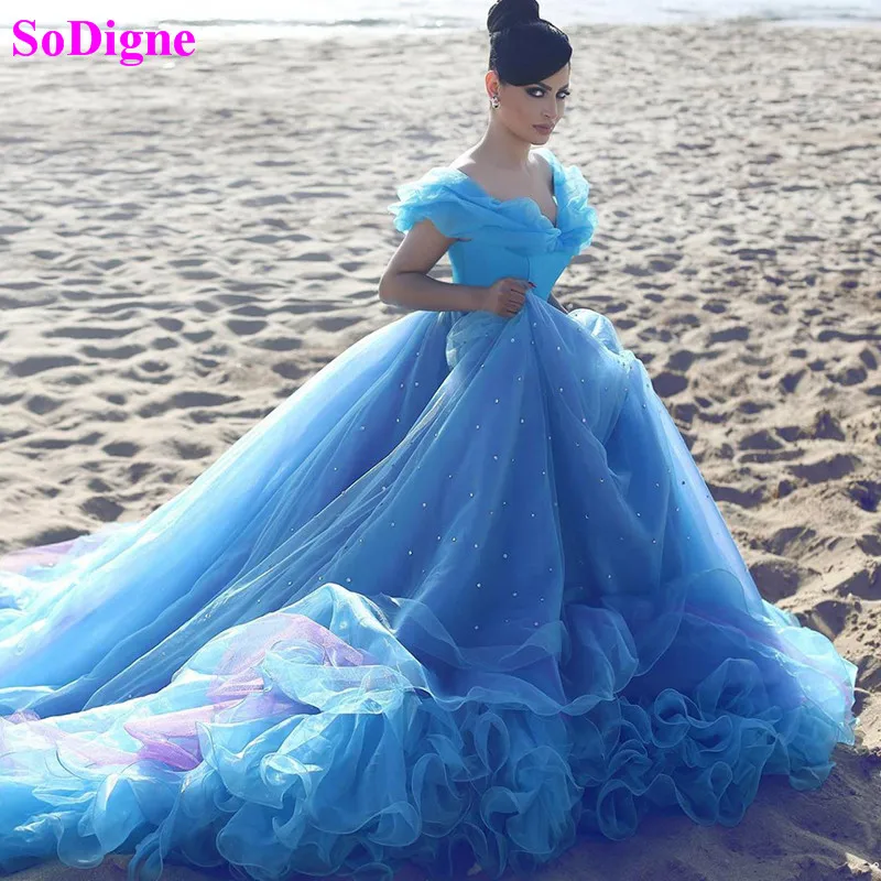 SoDigne 2020 пышные платья Голубое Бальное Платье для малышей пышные платья...