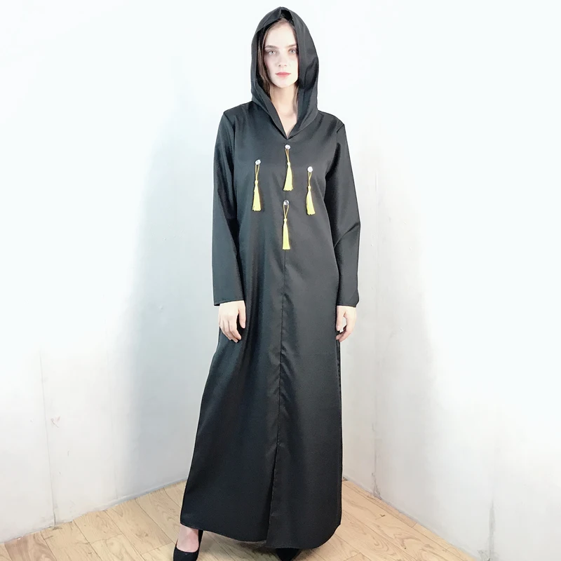"F120 Abaya Djellaba, Дубай, Марокко кафтан для женщин с длинным рукавом мусульманская, длинная юбка, халат, арабское исламское платье"