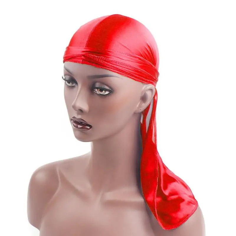 New Fashion Men's Satin Durags Bandanna Turban Wigs Men Silky Durag Headwear Headband Pirate Hat Hair Accessories | Тематическая