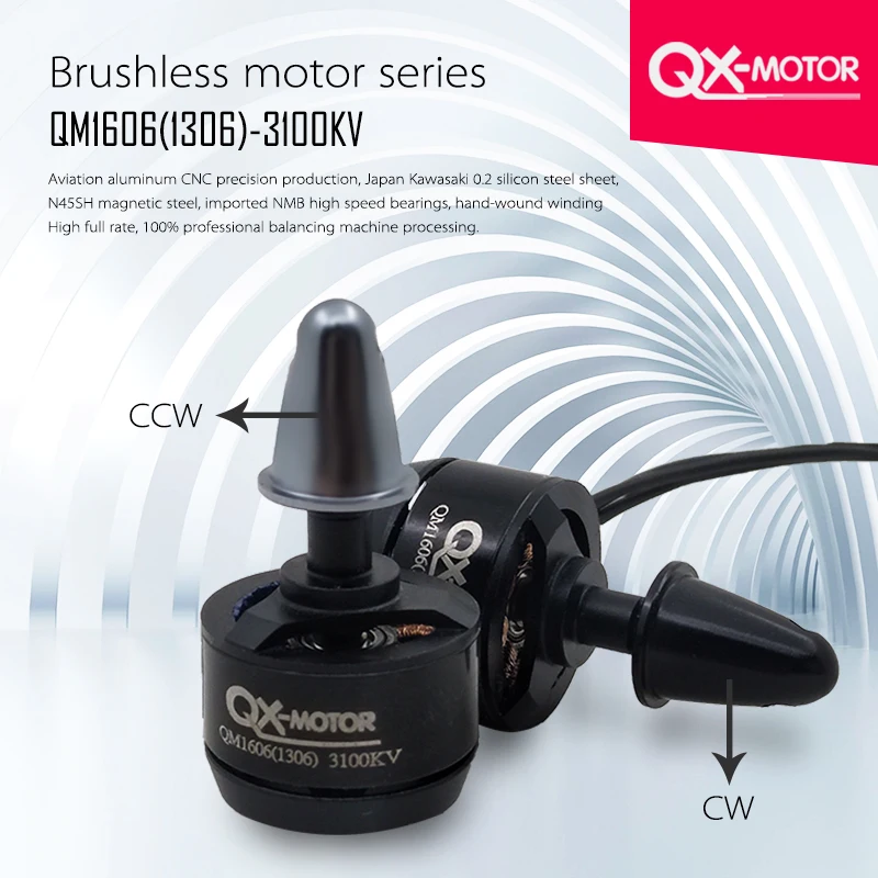 QX Motor QM1606 (1306) 3100KV бесщеточный двигатель CW/CCW DIY пульт дистанционного управления