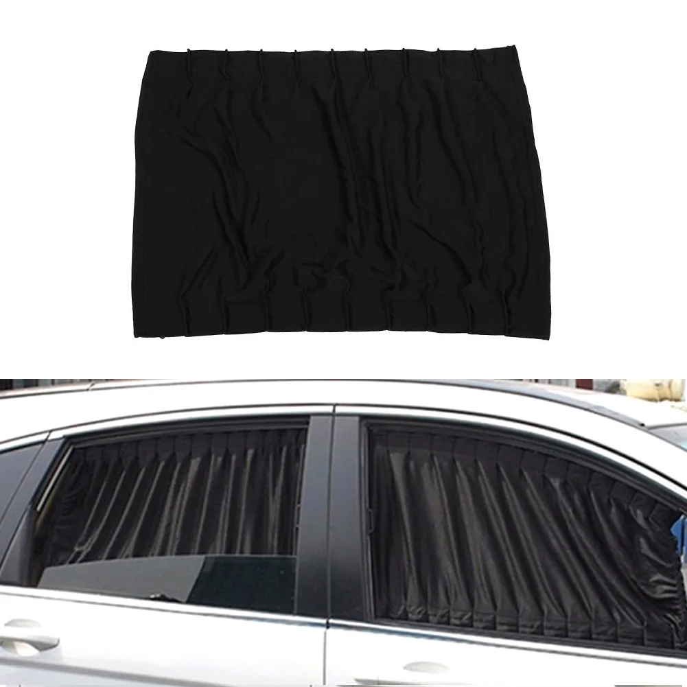 

2pcs Car Side Window Sun Shade UV Protection Curtain Slidable Retractable Window Privacy Sunshade Shield for Auto SUV