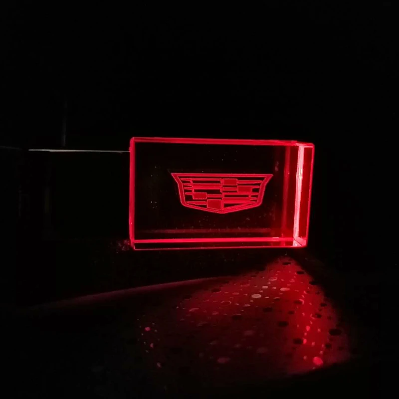 64 Гб usb2.0 Cadillac Логотип Автомобильный металл с украшением в виде кристаллов ключ USB