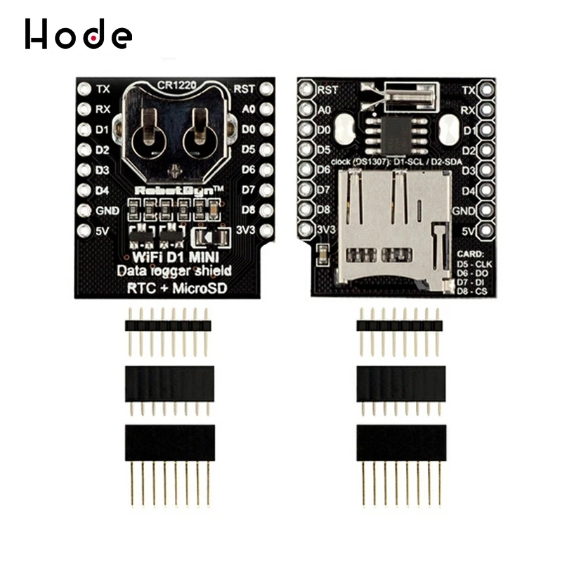 WEMOS D1 мини данные щит регистратора памяти Micro SD РТК DS1307Clock для Arduino Raspberry |