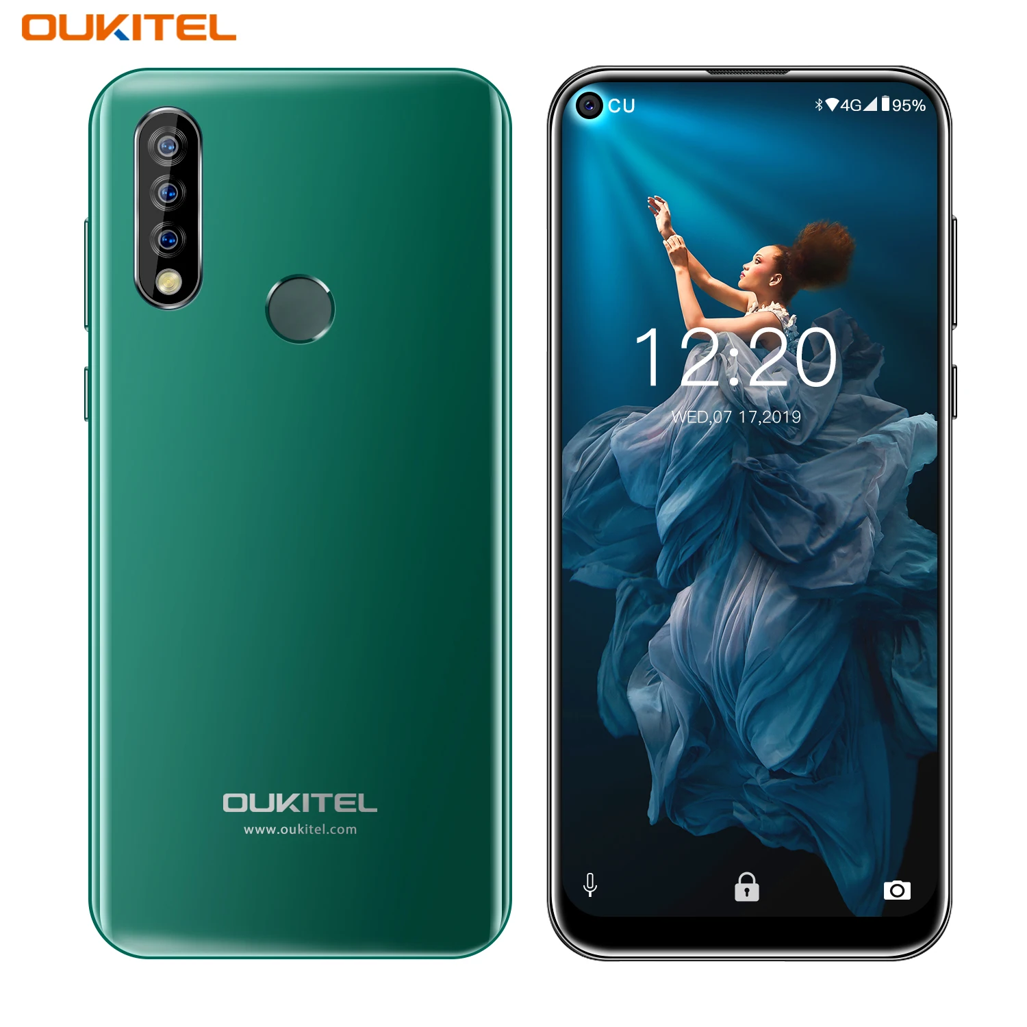 OUKITEL C17 Pro 4 Гб 64 Гб мобильный телефон 6,35 ''полный экран распознавание лица отпечатков пальцев Android 9,0 13MP двойная камера 4G сеть 2.4GH 5G Wifi