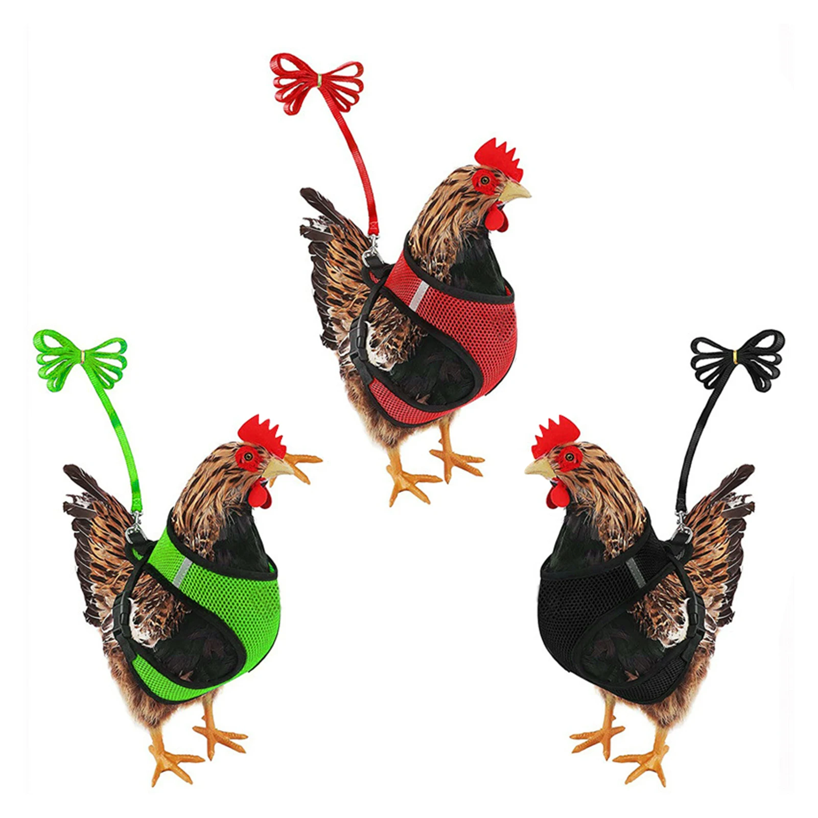 

Adjustable Chicken Harness Hen Size With 6ft Matching Leash Resilient And Comfortable Breathable Vest For Chicken Duck Trusted