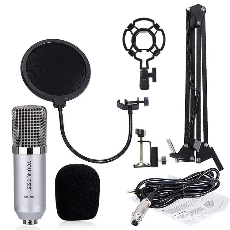 

Professionnel bm700 Microphone a Condensateur pour ordinateur Audio Studio Vocal Enregistrement Mic KTV Karaoke Microphone stand