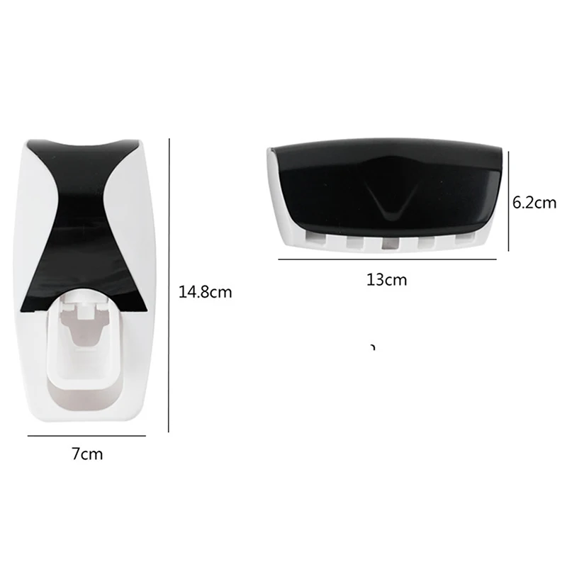 

High Quality Brushing Tool Set Automatic Toothpaste Dispenser And Toothbrush Holder Set Convenient Bathroom Product 1 Pair