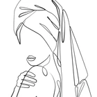 Черно-белый абстрактный минималистичный обнаженный женский рисунок по линии тела художественные принты сексуальная женщина плакат Холст Картина ванная комната Домашний декор